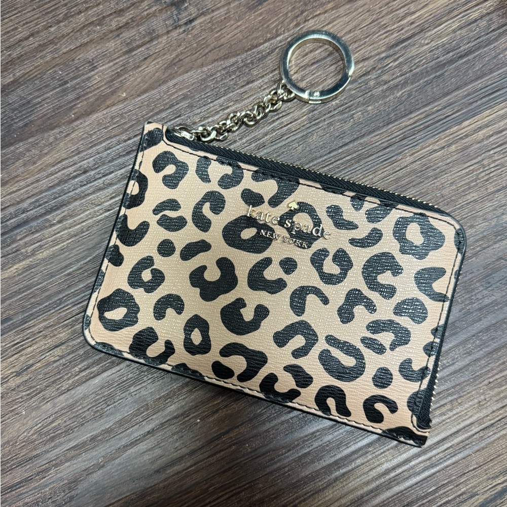 Kate Spade Leopard Print Keychain Wallet